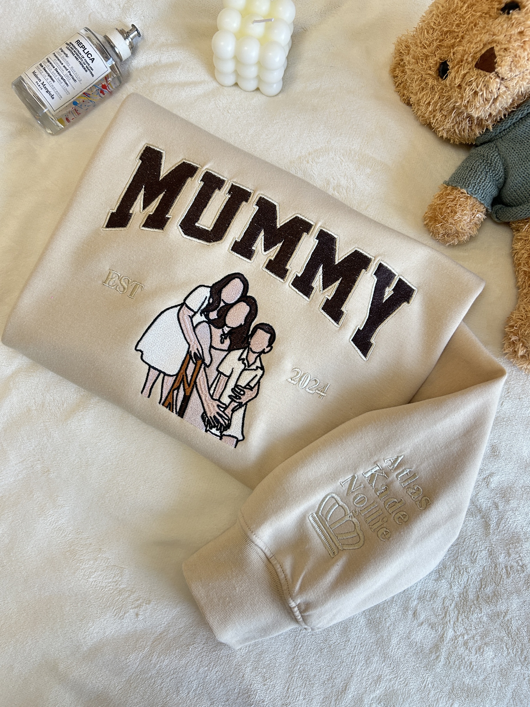 Custom Dad Photo Embroidery with nickname T-shirt/ Sweatshirt /Hoodie