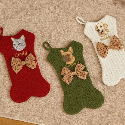 Personalized Pet Portrait Christmas Stocking