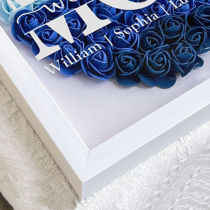 Mum We Love You - Personalized Flower Shadow Box