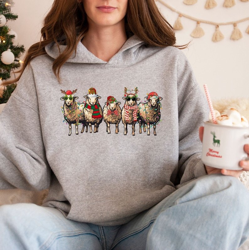 Sheep Lover Animals Holiday Christmas Sweatshirt