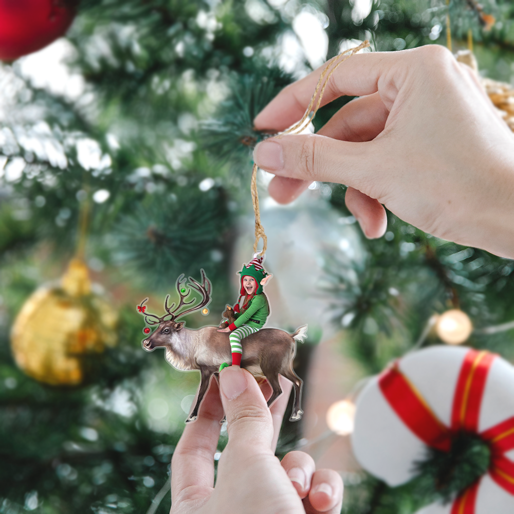 Custom photo Ornament | Riding Kid