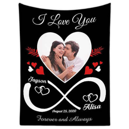 Custom Photo Fleece Blankets Gift for Him/Her-ilovevango