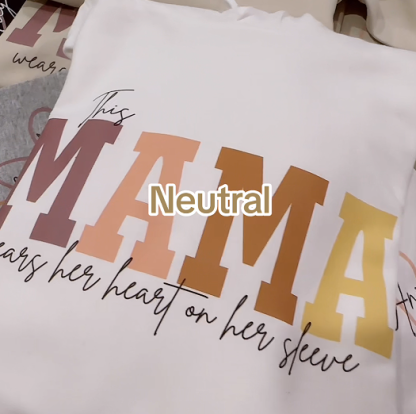 Wear Your Heart on Your Sleeve – Personalized Mama Sweatshirt with Kids’ Names | for Mom and Grandma Gift