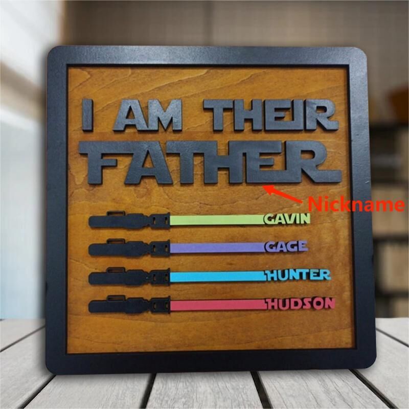 Personalized Wood Name Puzzle Frame with Custom Name for Dad-ilovevango