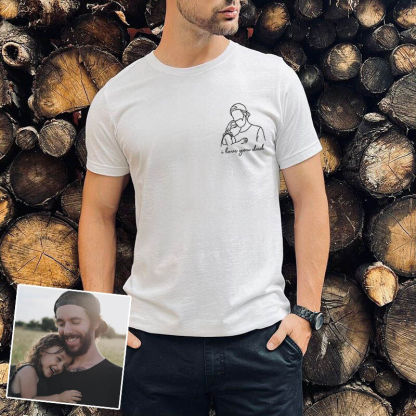 Personalized Sweatshirt Elaborate Line Design Picture with Custom Text for Best Dad