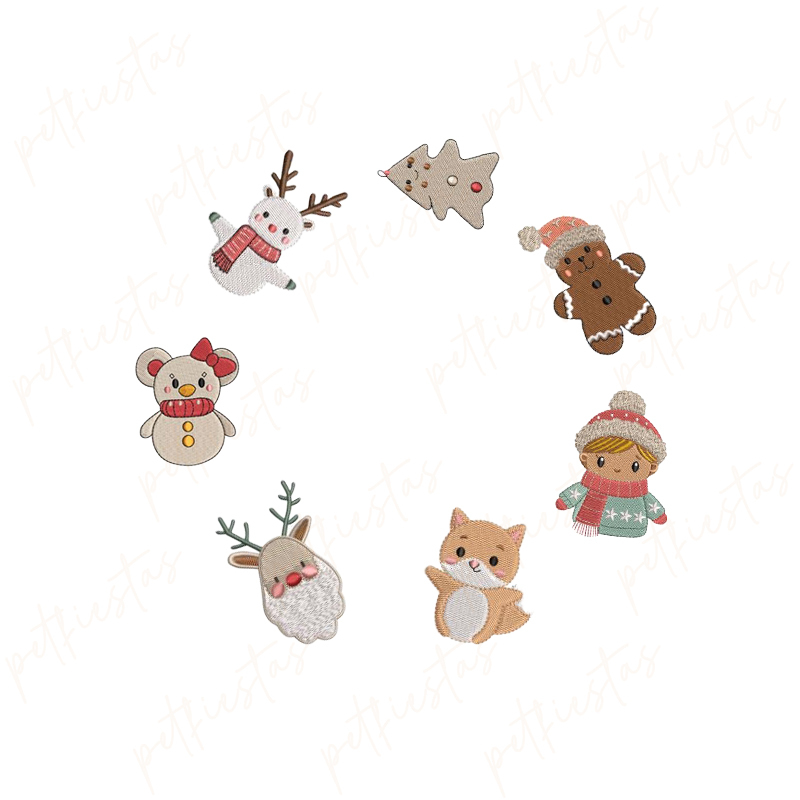 Custom Pet Portrait Christmas Sweatshirt with Festive Embroidered Elements