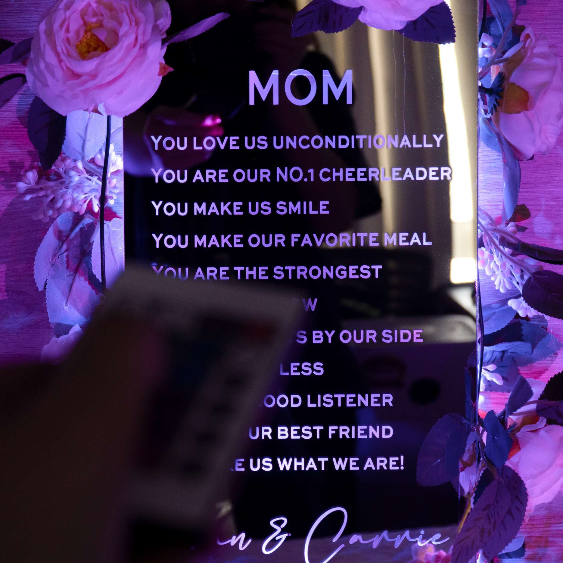 Reasons why I love you Mom- Personalized Light Up Mirror
