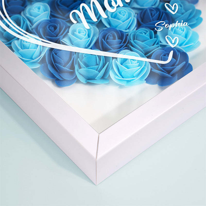 Motherhood Is The Only Thing In My Life - Family Personalized Custom Flower Shadow Box - Mother's Day, Gift For Mom, Grandma