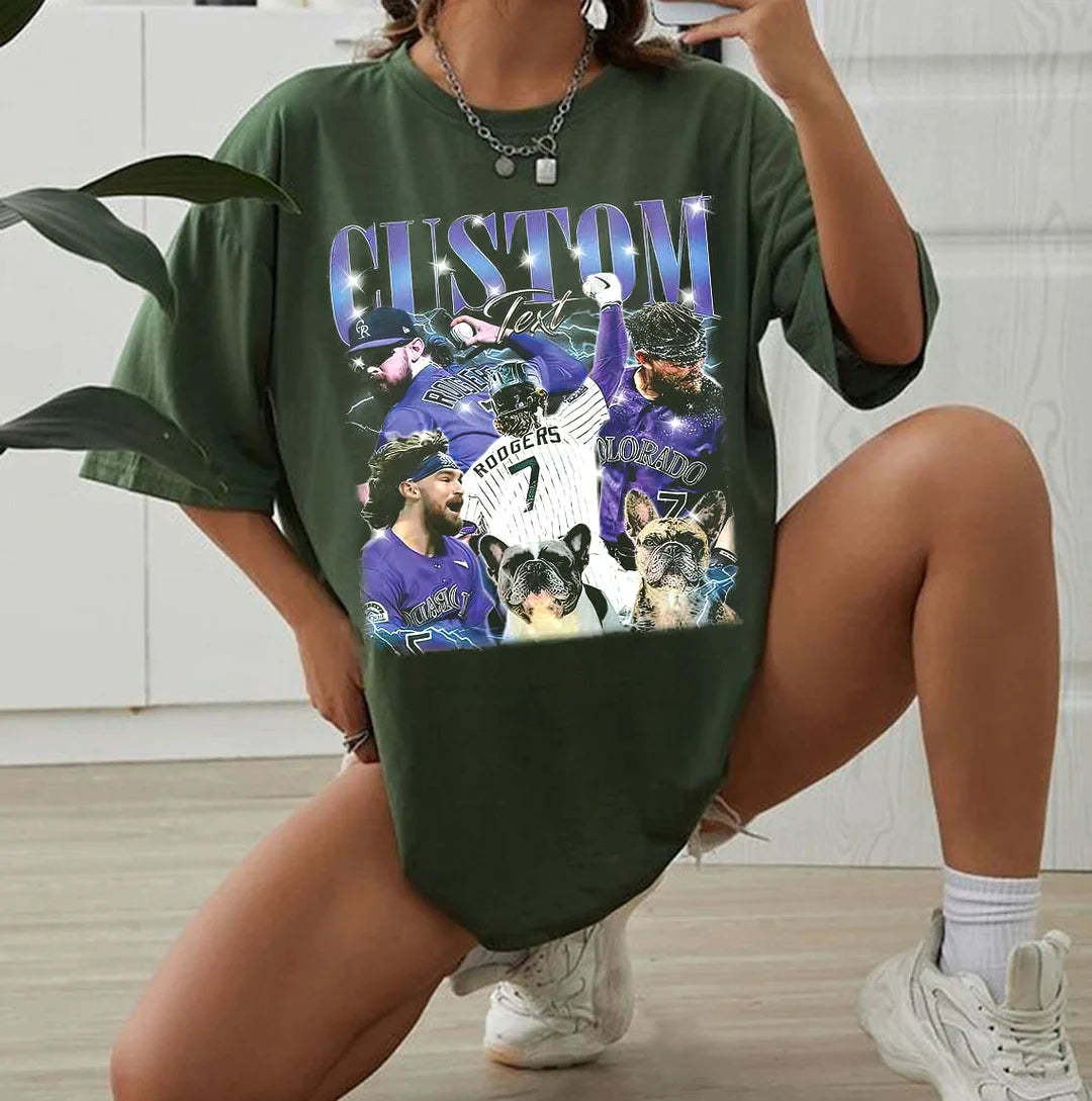 Custom 90s Vintage Shirt, Custom Photo Custom Rap Tee