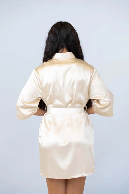 Customized Embroidered Pajamas Satin Robe-Gift For Mom And Wife