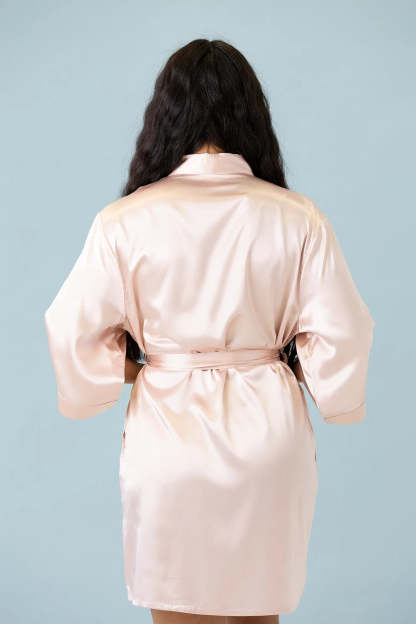 Customized Embroidered Pajamas Satin Robe-Gift For Mom And Wife