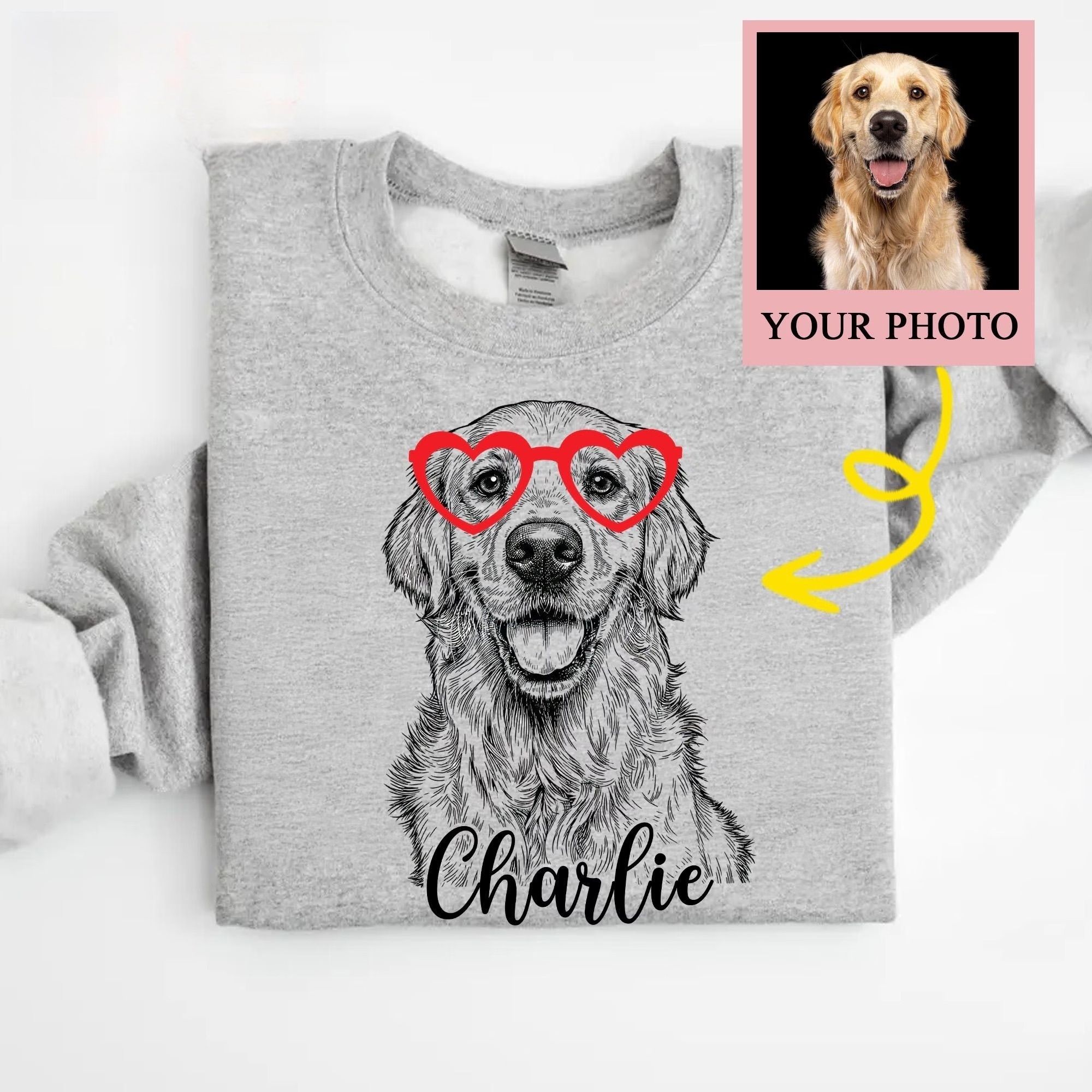Custom Pet Valentine's Day Shirt, Custom Dog Cat Graphic Tee Sweatshirt Hoodie