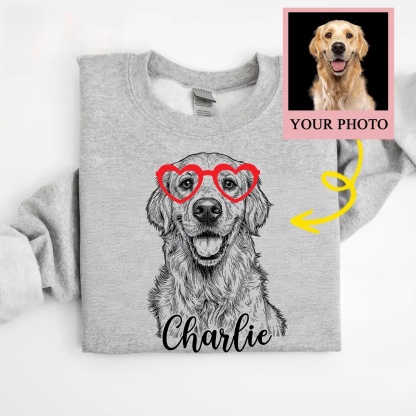 Custom Pet Valentine's Day Shirt, Custom Dog Cat Graphic Tee Sweatshirt Hoodie