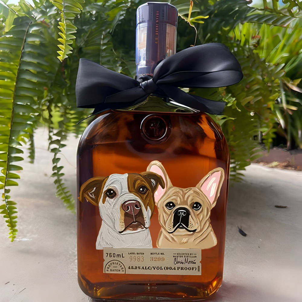Custom Whiskey Bottles with Pet Portraits