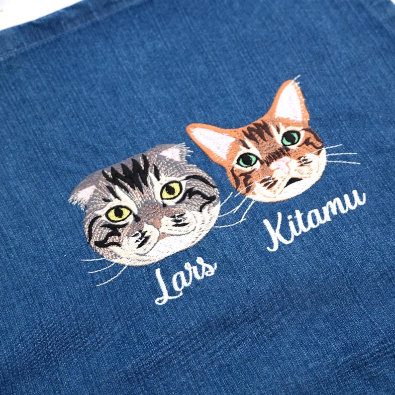 Custom Pet Portrait Embroidered Apron