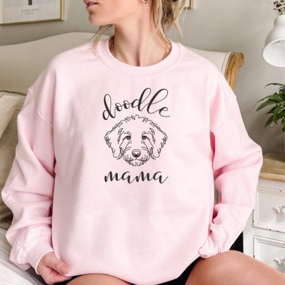 Custom Dog Mama Sweatshirt with Dog Photo, Dog Photo Printed Hoodie T-shirt