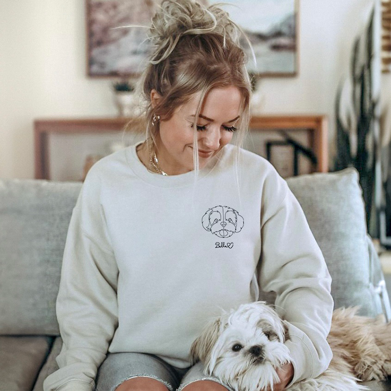 Custom Embroidered Sweatshirt and Hoodie Gifts For Pet
