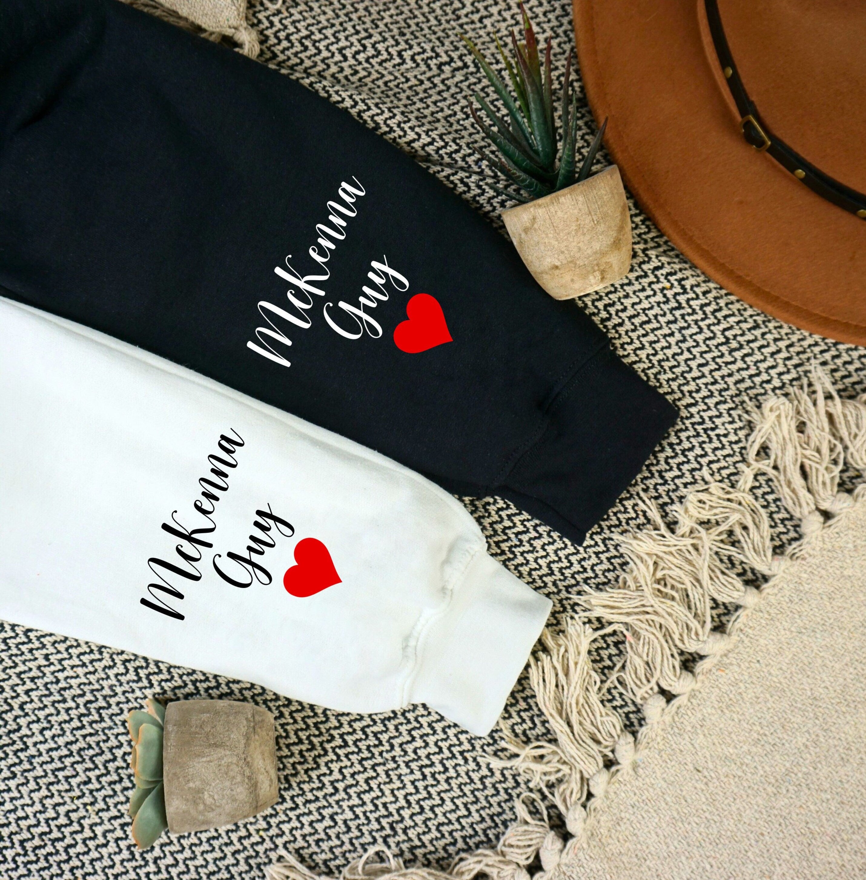 I Wear My Heart On My Sleeve Sweatshirt With Kid Names, Custom Mom Sweatshirt, Kids Names On Sleeve-ilovevango