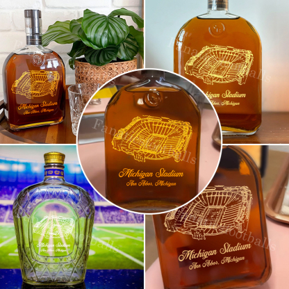 Michigan Stadium Whiskey Bottles-Gifts For Sports Lovers