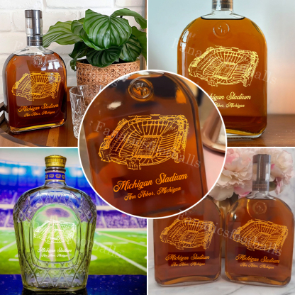 Michigan Stadium Whiskey Bottles-Gifts For Sports Lovers