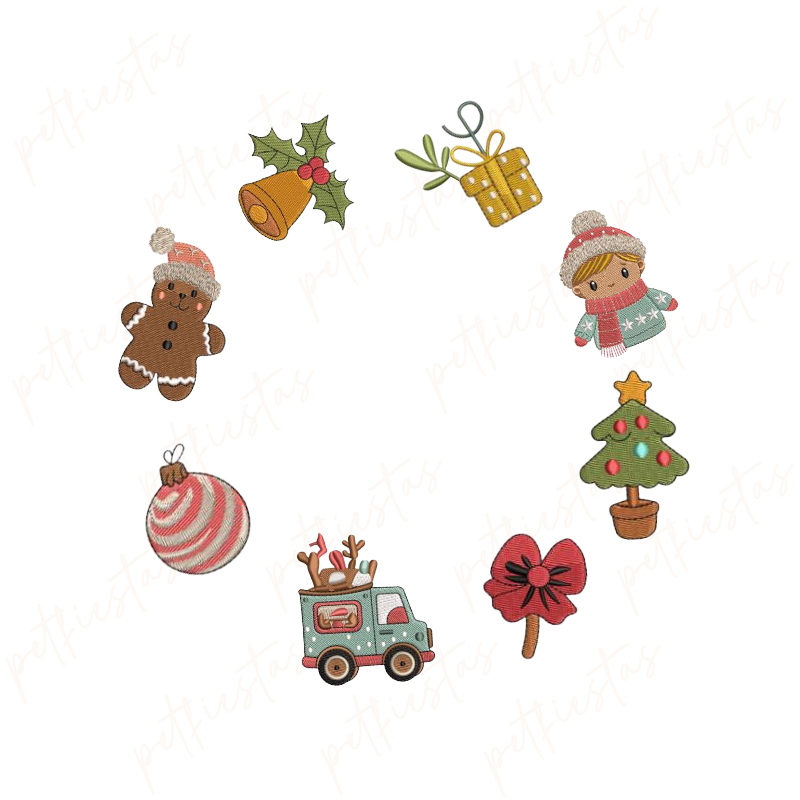 Custom Pet Portrait Christmas Sweatshirt with Festive Embroidered Elements