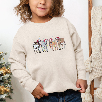 Cow Lover Animals Holiday Christmas Sweatshirt