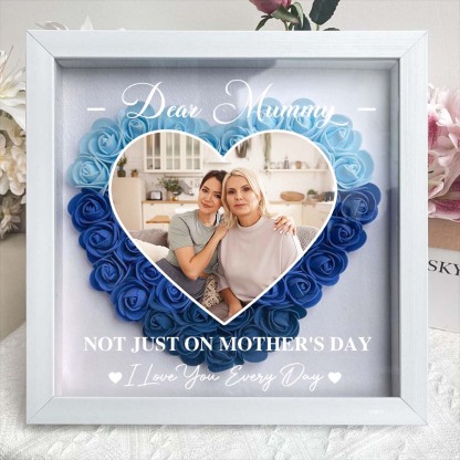 Personalized Custom Dear Mum I Love You Forever Flower Shadow Box Gift For Mum