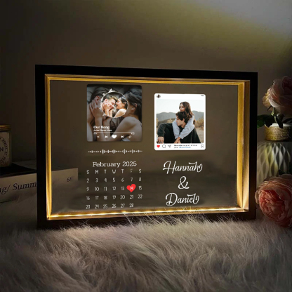 Personalized LED Picture Frame with Custom Date & Favorite Song, Perfect Gift for Special Occasions 💖
