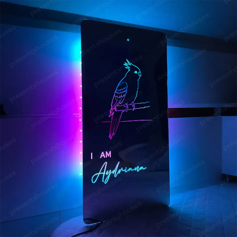 Customized Pet  Photo Mirror Light - Surprise Christmas Gift For Family and Pet Lovers