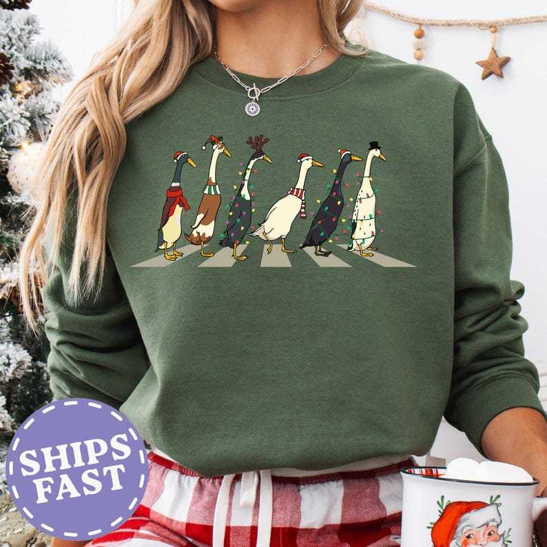Christmas Santa Duck Christmas Sweatshirt