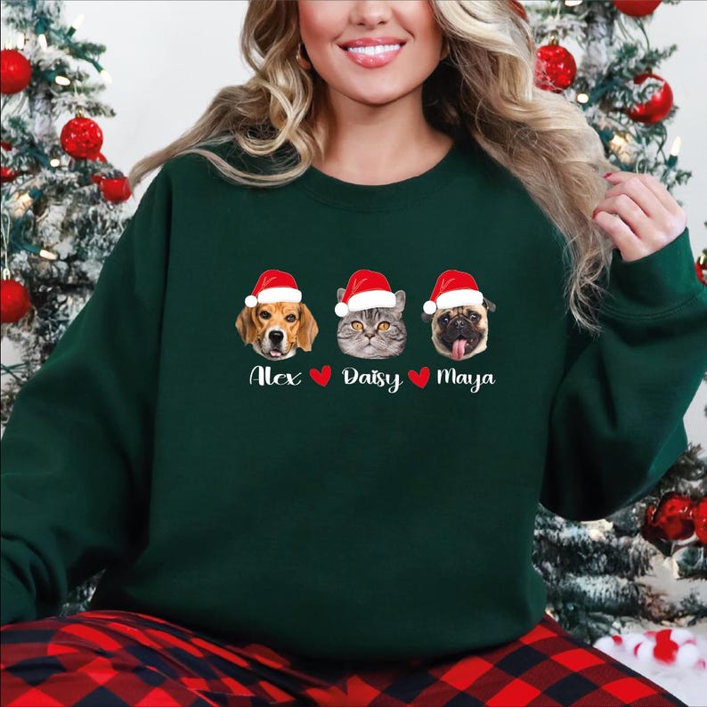 Personalized Christmas Dog Sweatshirt – Funny Holiday Dogs Shirt, Xmas Dog Sweater