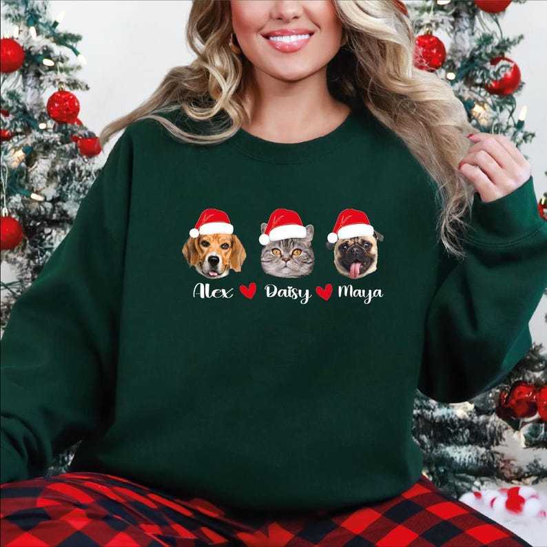 Personalized Christmas Dog Sweatshirt – Funny Holiday Dogs Shirt, Xmas Dog Sweater