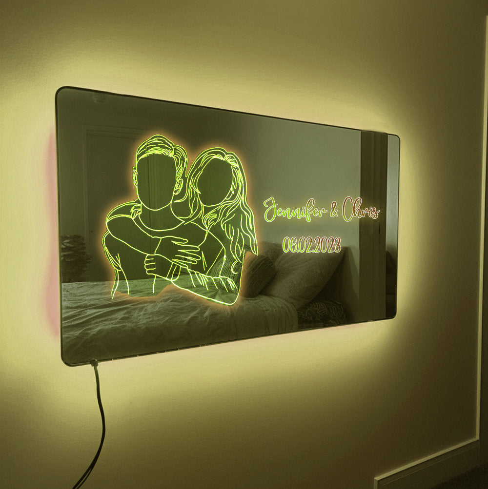 🔥Hot Sale🔥Personalized Photo &Name Mirror - Christmas Gift For Lover