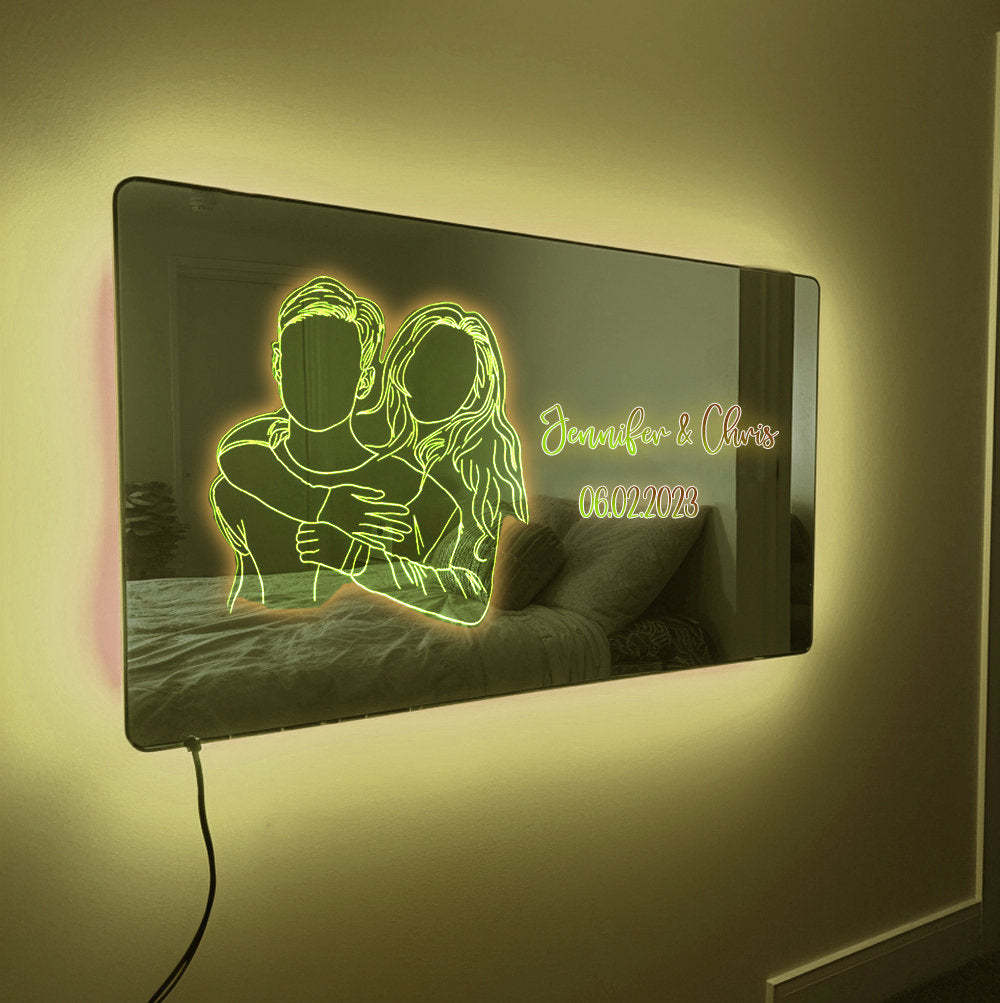 🔥Hot Sale🔥Personalized Photo &Name Mirror - Christmas Gift For Lover