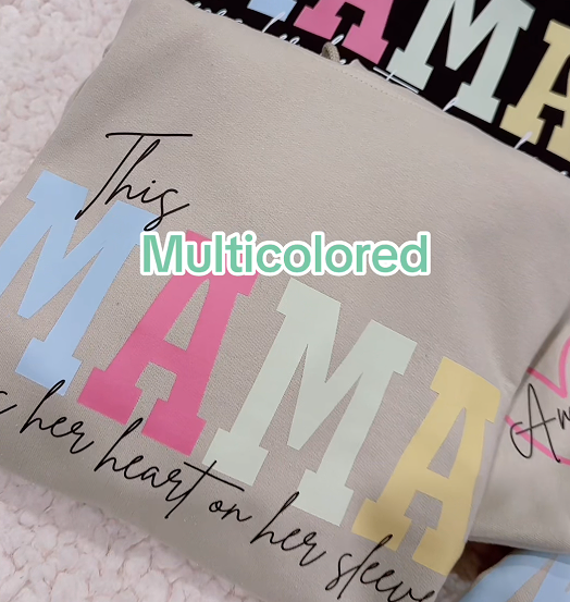 Wear Your Heart on Your Sleeve – Personalized Mama Sweatshirt with Kids’ Names | for Mom and Grandma Gift