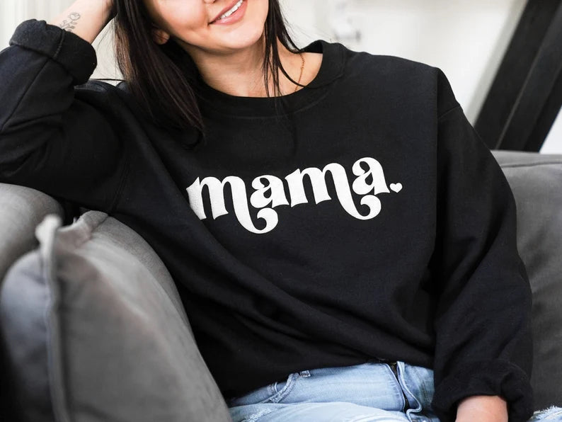 Mama Sweatshirt, Mama Est Sweatshirt, Mothers Day Gift, Cool Mom, First Mothers Day Gift, Personalized Gift, Mom Life Shirt, New Mom Gift-ilovevango