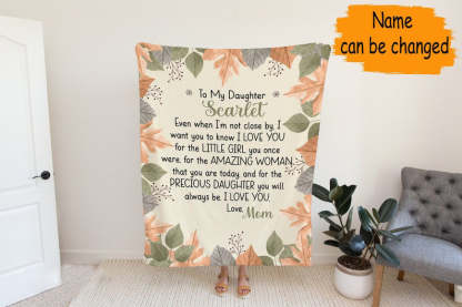 Custom Name To My Daughter Blanket Personalized I Love You My Daughter Blanket