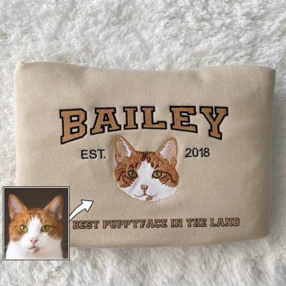 Personalized Embroidered Pet Sweatshirt with Pets Name, Custom Text