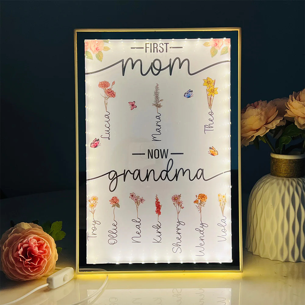 50% OFF✨First Mom Now Grandma-Night Light Mirror