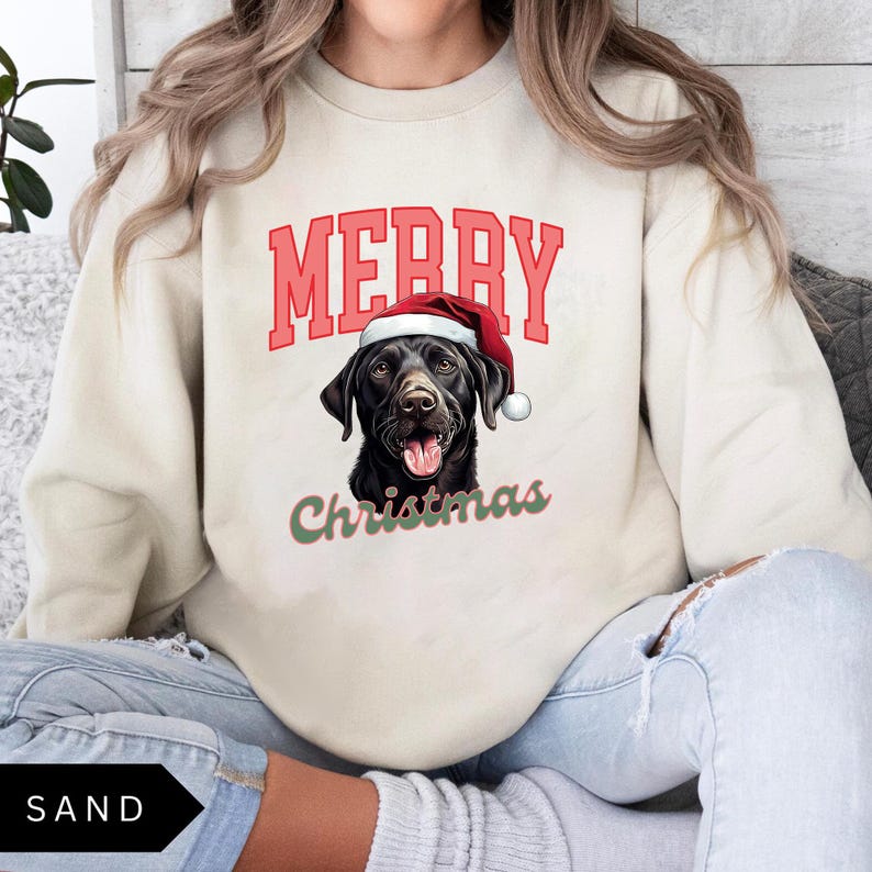 Custom Merry Christmas Dog Sweater, Dog Mom / Dog Dad Sweatshirt