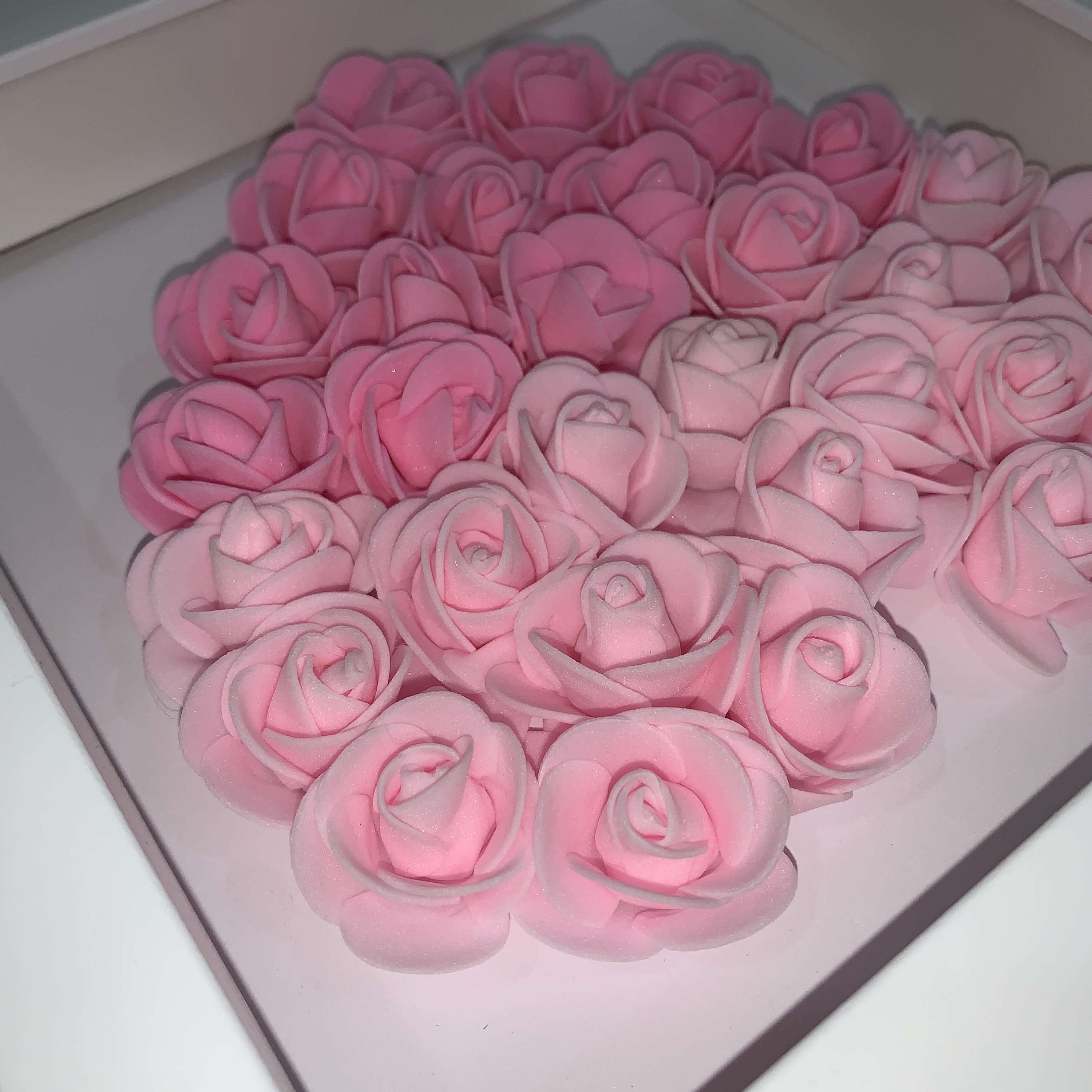 Wife Mom Grandma, Personalized Heart Flower Shadow Box, Rose Frame Box, Mother's Day Gift