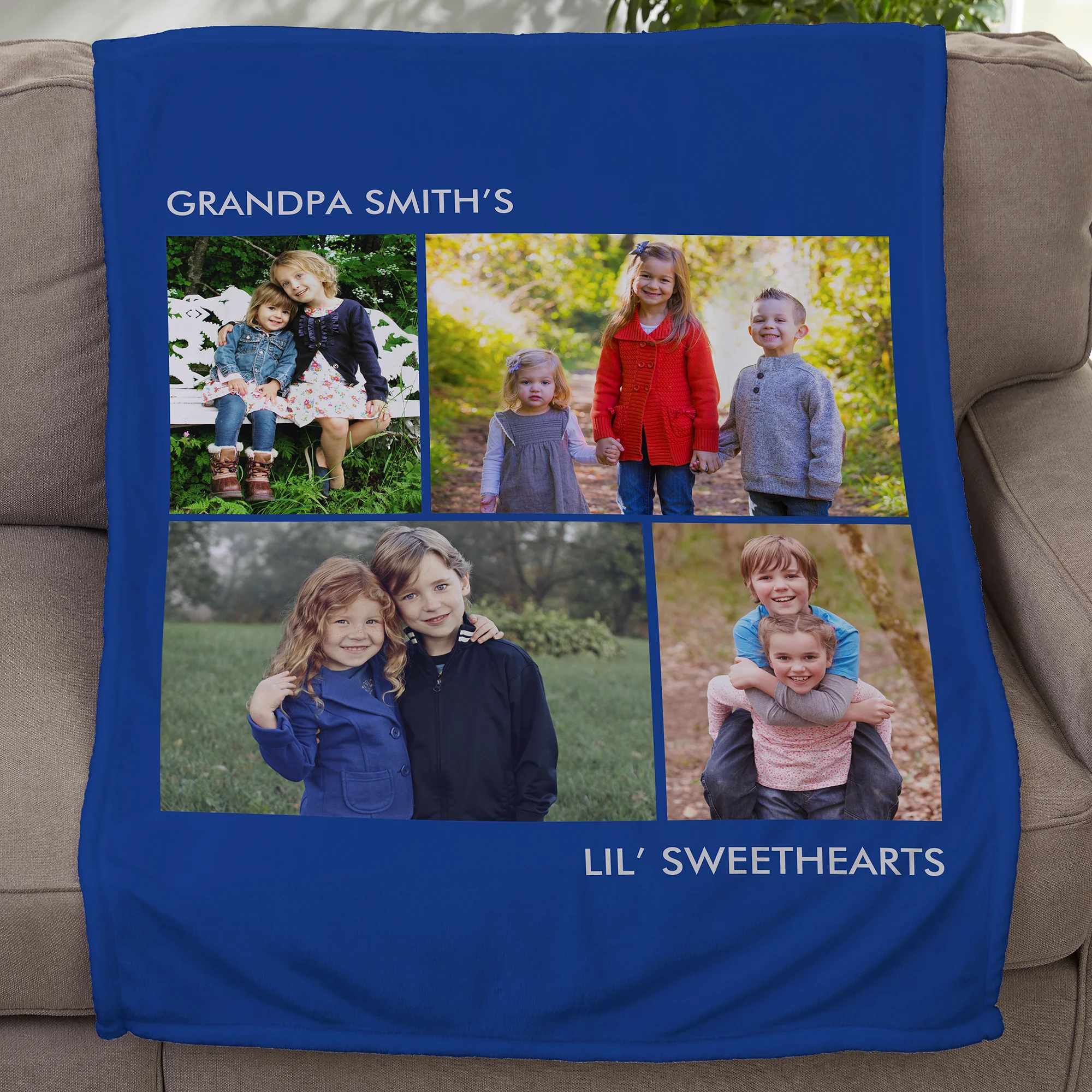 The Warmth of Love 💖 - Personalized Fleece & Sherpa Photo Blanket - Custom 5-Photo Design, Perfect Gift for Lovers & Family