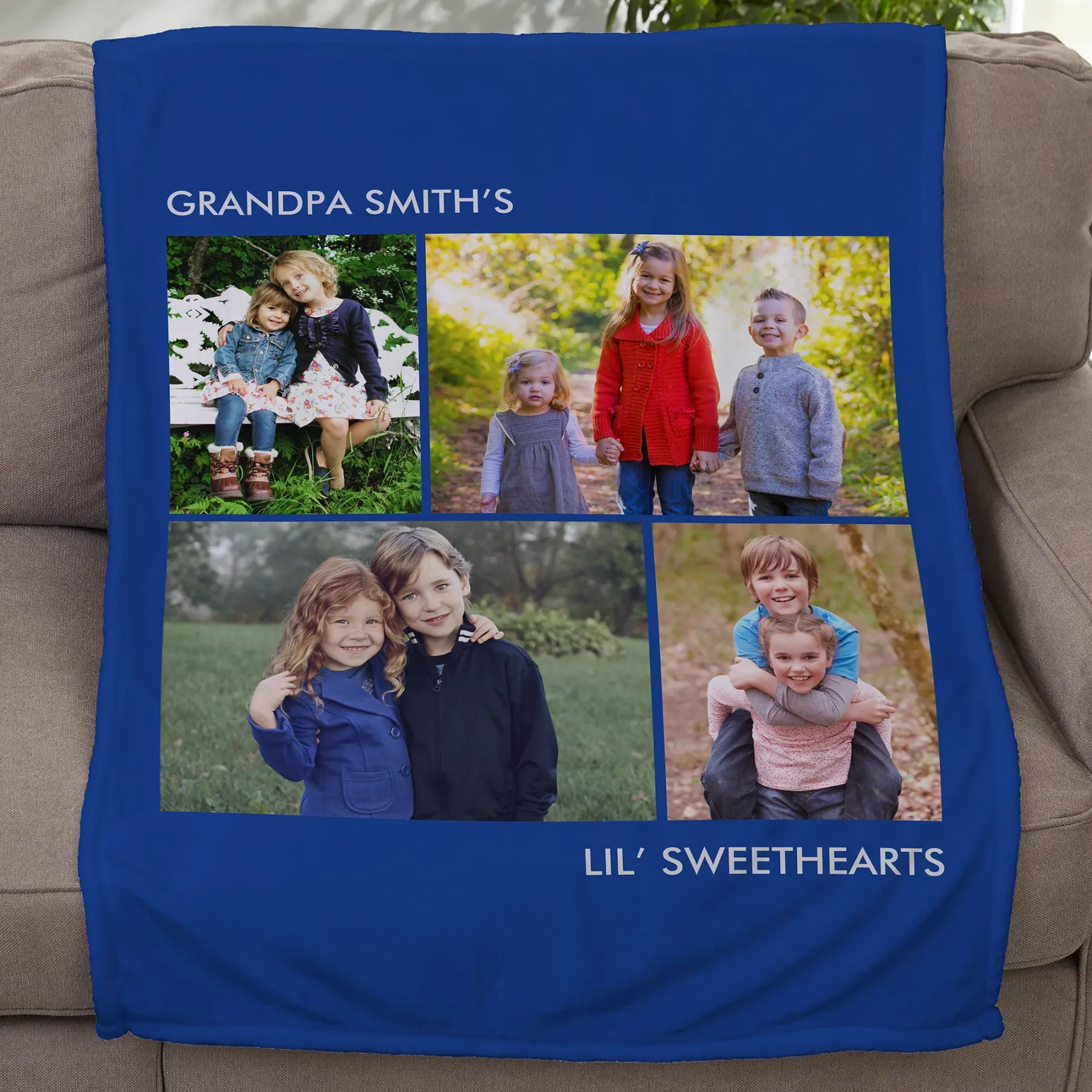 The Warmth of Love 💖 - Personalized Fleece & Sherpa Photo Blanket - Custom 5-Photo Design, Perfect Gift for Lovers & Family