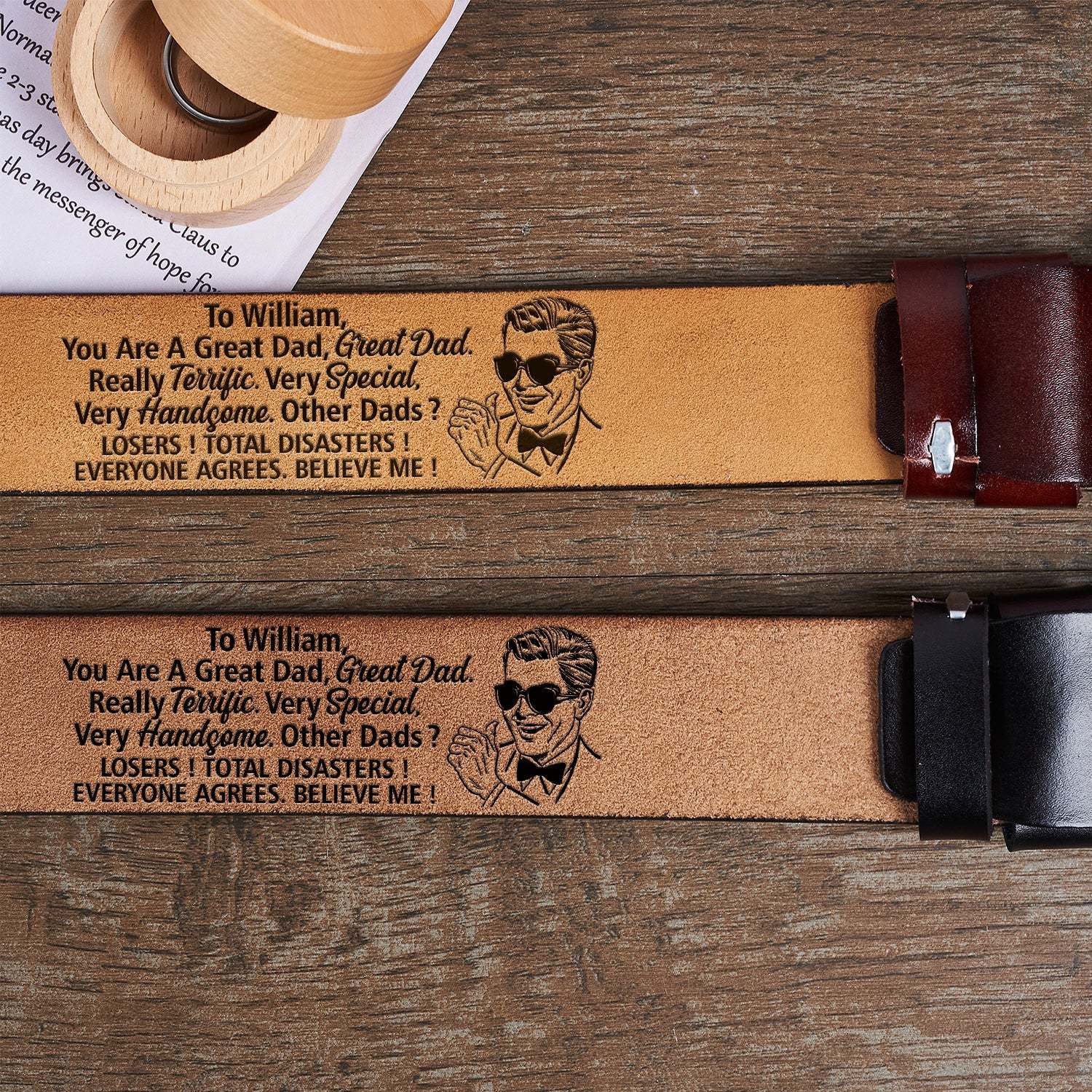 You Are A Great Dad - Gift For Father, Daddy, Granddad - Personalized Engraved Leather Belt