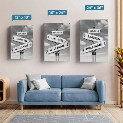 Always Beside You - Couple Personalized Custom Vertical Canvas - Gift For Husband Wife, Anniversary-ilovevango