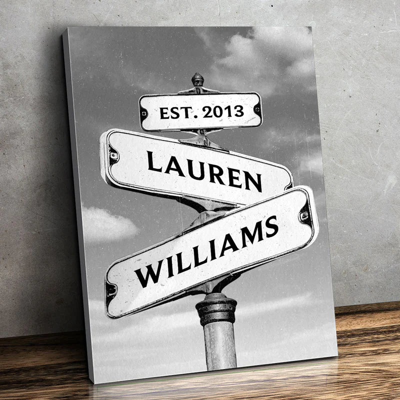 Always Beside You - Couple Personalized Custom Vertical Canvas - Gift For Husband Wife, Anniversary-ilovevango