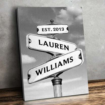 Always Beside You - Couple Personalized Custom Vertical Canvas - Gift For Husband Wife, Anniversary-ilovevango