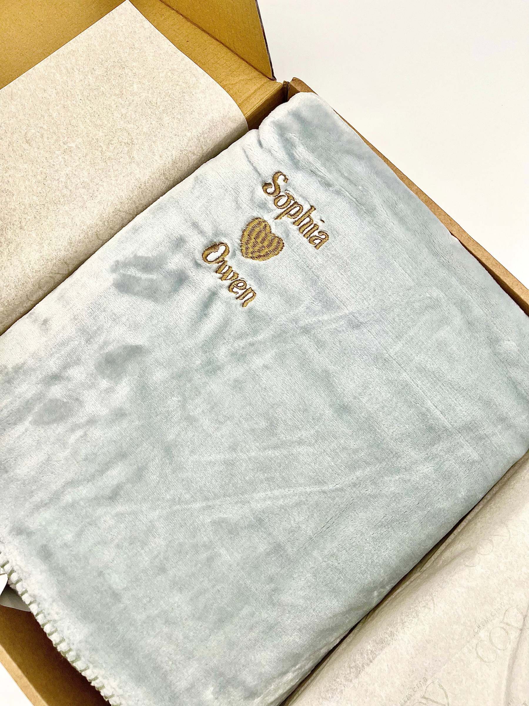 Couples Personalised Microfibre Soft Sofa Blanket-ilovevango