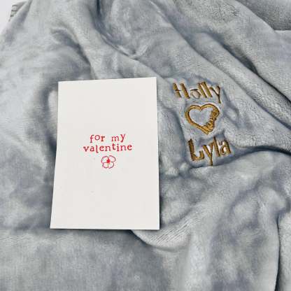 Couples Personalised Microfibre Soft Sofa Blanket-ilovevango