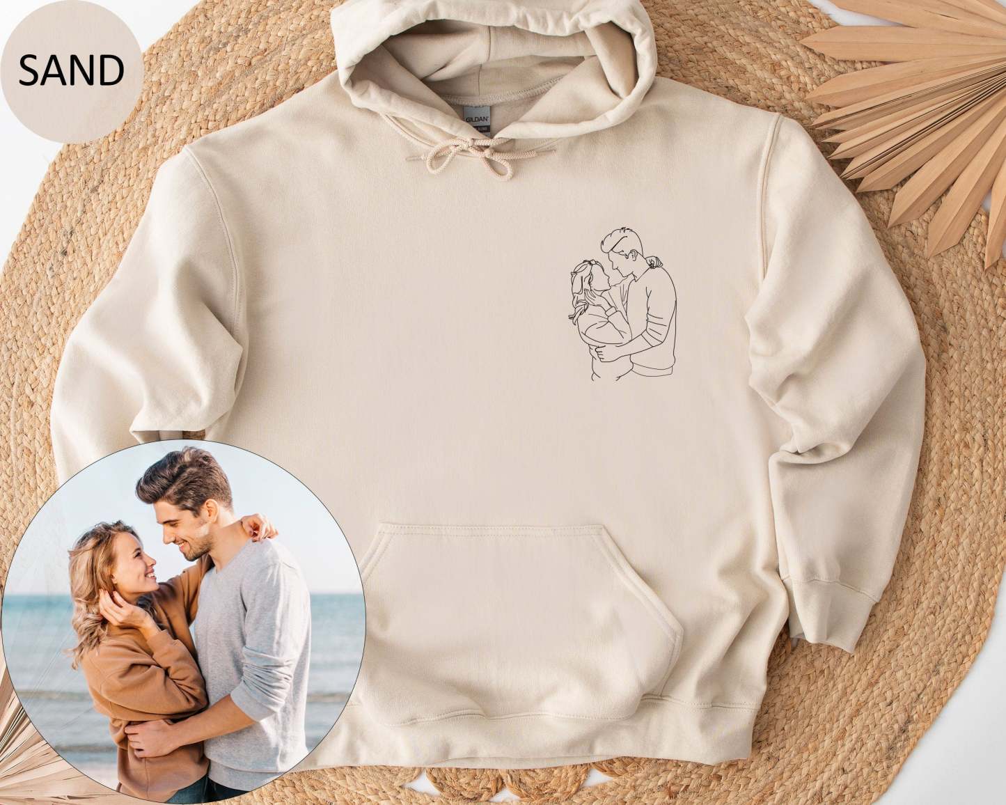 Christmas Gifts Custom Embroidered Sweatshirt and Hoodie Gifts For Couple